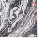 Aldrin Grey Rose Marble Swirl Rug