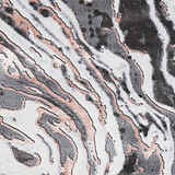 Aldrin Grey Rose Marble Swirl Rug