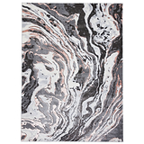 Aldrin Grey Rose Marble Swirl Rug from Roseland Furniture