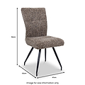 Ellison Sable Blend Fabric Dining Chair Front1 from Roseland Furniture