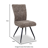 Ellison Sable Blend Fabric Dining Chair Front1 from Roseland Furniture