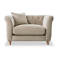 Clarence Putty Velvet Chesterfield Armchair