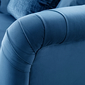 Clarence Sky Blue Velvet Chesterfield Armchair