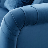 Clarence Sky Blue Velvet Chesterfield Armchair