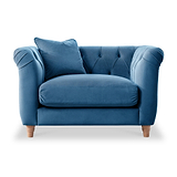 Clarence Sky Blue Velvet Chesterfield Armchair