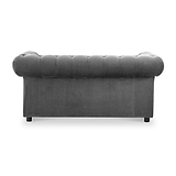 Kingswell-velvet-2-seater-sofa-grey from Roseland Furniture