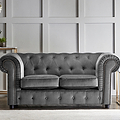 Kingswell-velvet-2-seater-sofa-grey from Roseland Furniture