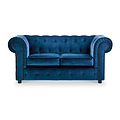 Kingswell-velvet-2-seater-sofa-indigo from Roseland Furniture