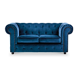 Kingswell-velvet-2-seater-sofa-indigo from Roseland Furniture