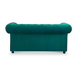 Kingswell-velvet-2-seater-sofa-teal from Roseland Furniture