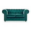 Kingswell-velvet-2-seater-sofa-teal from Roseland Furniture