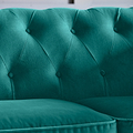 Kingswell-velvet-2-seater-sofa-teal from Roseland Furniture