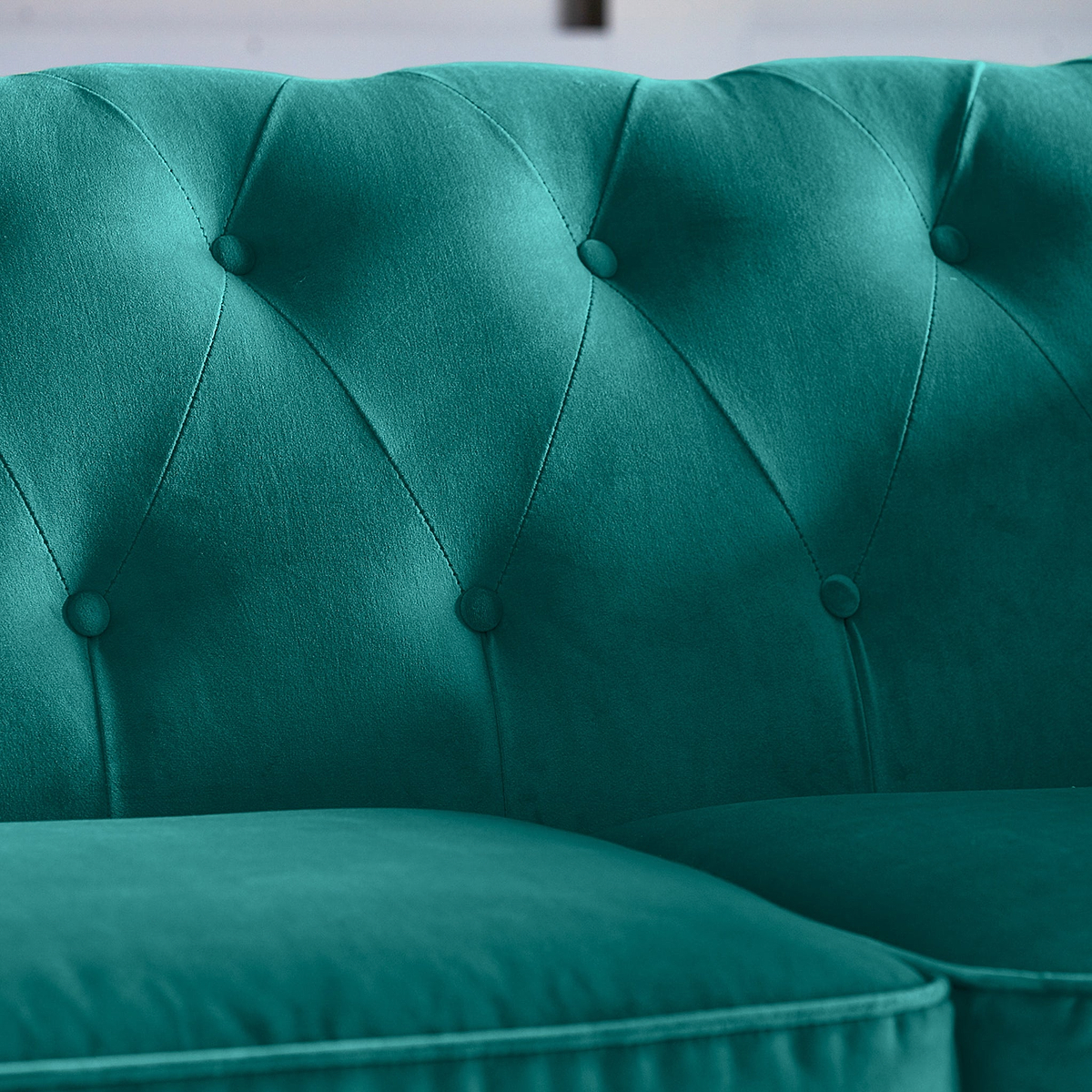 Kingswell-velvet-2-seater-sofa-teal from Roseland Furniture