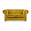 Kingswell-velvet-2-seater-sofa-turmeric from Roseland Furniture