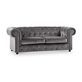 Kingswell-velvet-3-seater-sofa-grey from Roseland Furniture