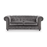 Kingswell-velvet-3-seater-sofa-grey from Roseland Furniture