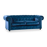 Kingswell-velvet-3-seater-sofa-indigo from Roseland Furniture
