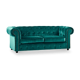 Kingswell-velvet-3-seater-sofa-teal from Roseland Furniture