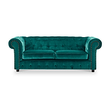 Kingswell-velvet-3-seater-sofa-teal from Roseland Furniture