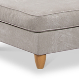 Ashbury Beige Footstool Close Up from Roseland Furniture