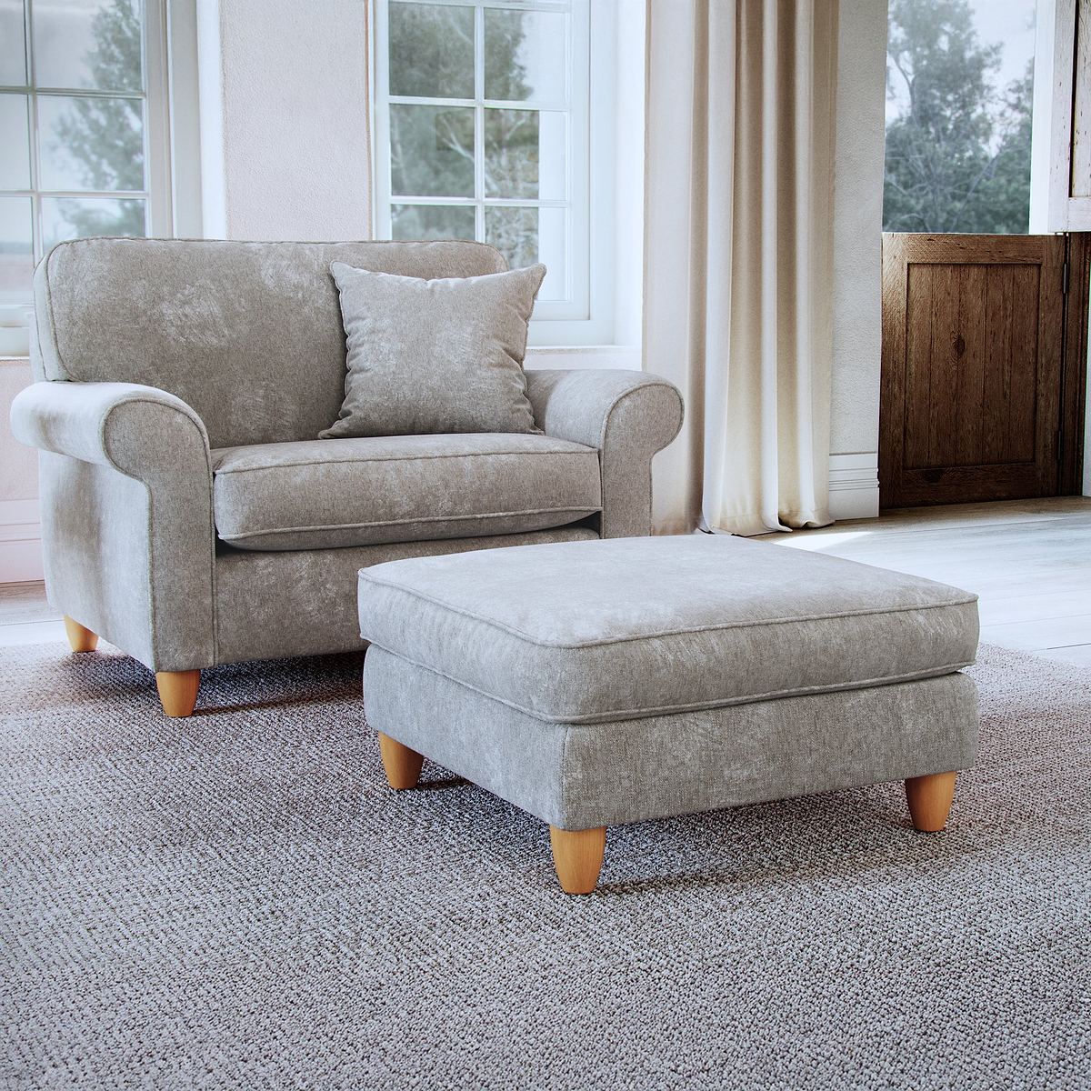 Ashbury Footstool Beige Life1 from Roseland Furniture