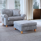 Ashbury Footstool Anthracite Life1 from Roseland Furniture