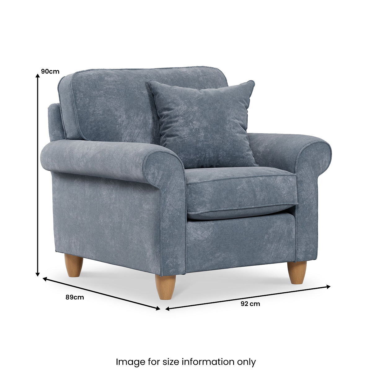 Ashbury Armchair Steel  from Roseland Furniture