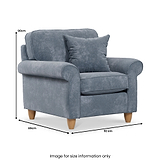 Ashbury Armchair Steel  from Roseland Furniture