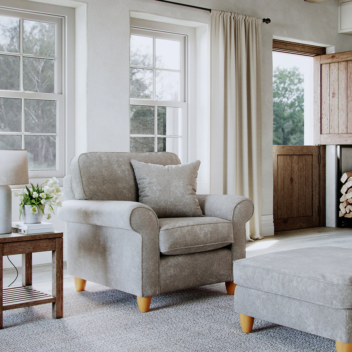 Ashbury Armchair Beige Life1 from Roseland Furniture