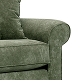 Ashbury Sofa Moss sock arm close up