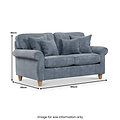 Ashbury 2 Seater Sofa Steel  from Roseland Furniture