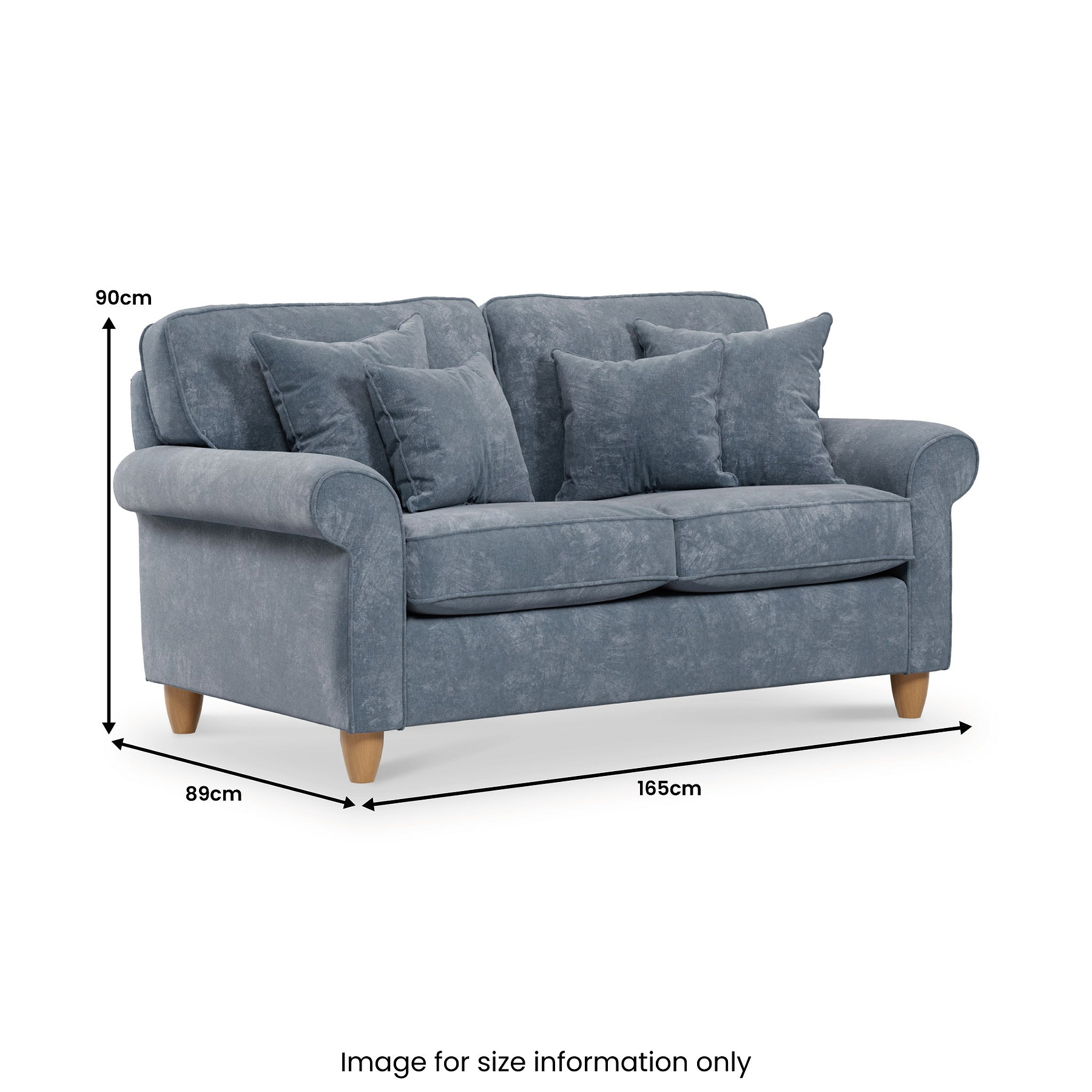 Ashbury 2 Seater Sofa Steel  from Roseland Furniture