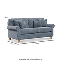 Ashbury 3 Seater Sofa Steel  from Roseland Furniture