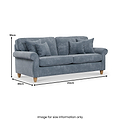 Ashbury 4 Seater Sofa Steel  from Roseland Furniture