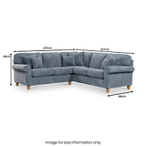 Ashbury Corner Sofa Steel  from Roseland Furniture