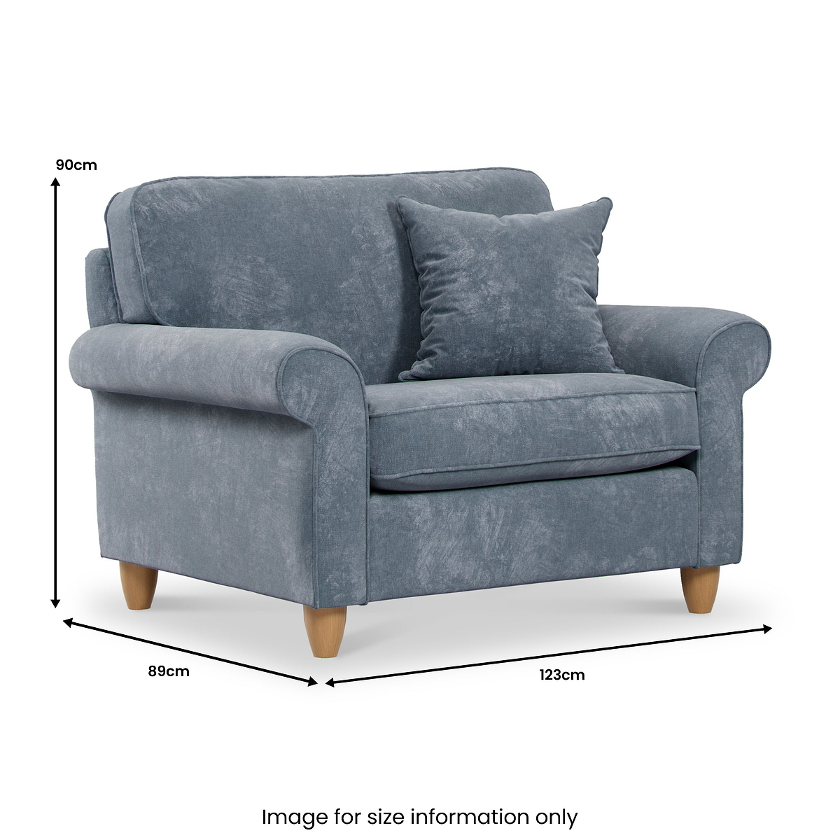 Ashbury Snuggle Chair Steel  from Roseland Furniture