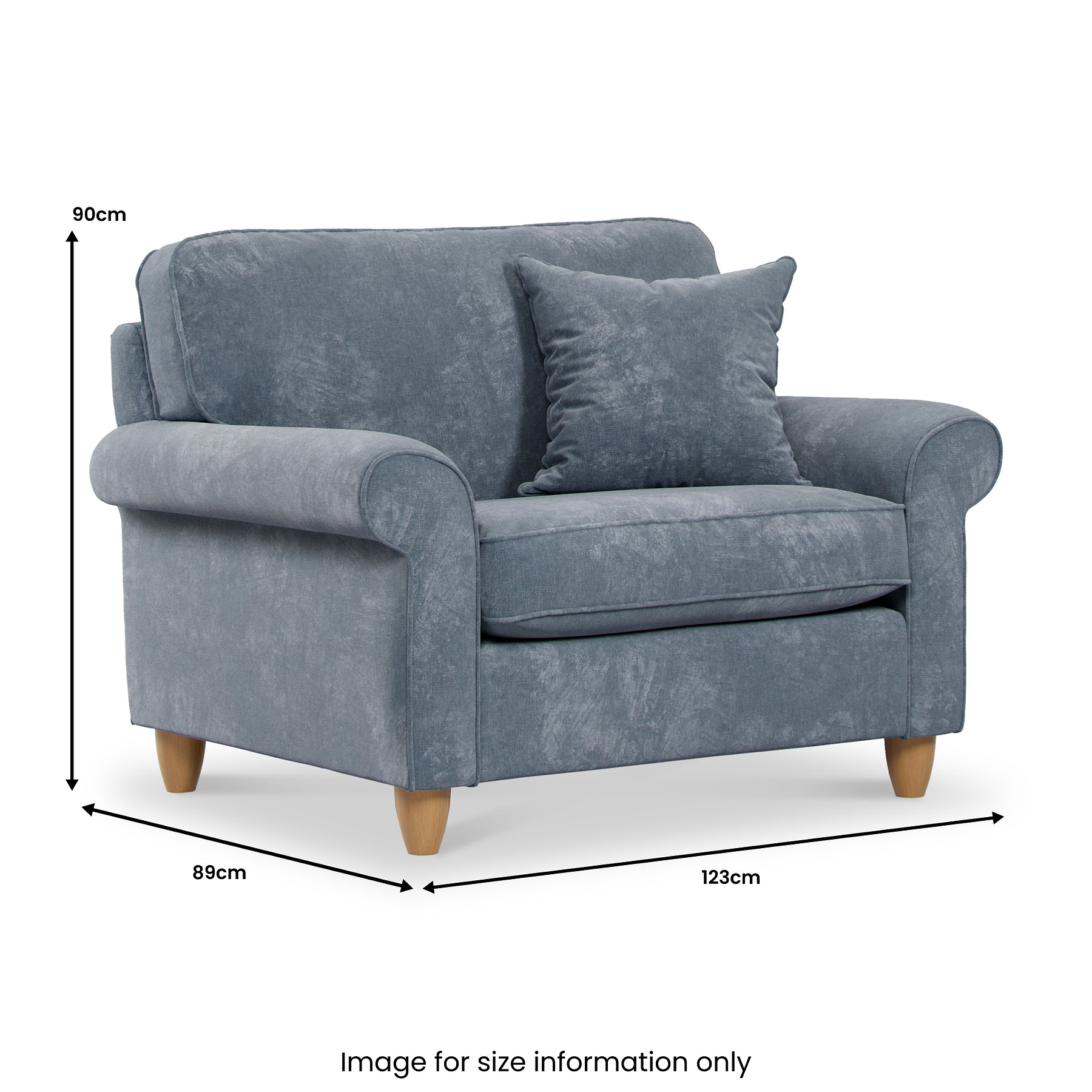 Ashbury Snuggle Chair Steel  from Roseland Furniture