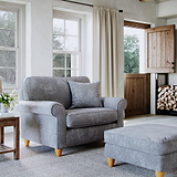 Ashbury Snuggle Chair Anthracite Life1 from Roseland Furniture