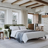 Ashbury 2 Seater Sofa Bed Moss from Roseland Furniture