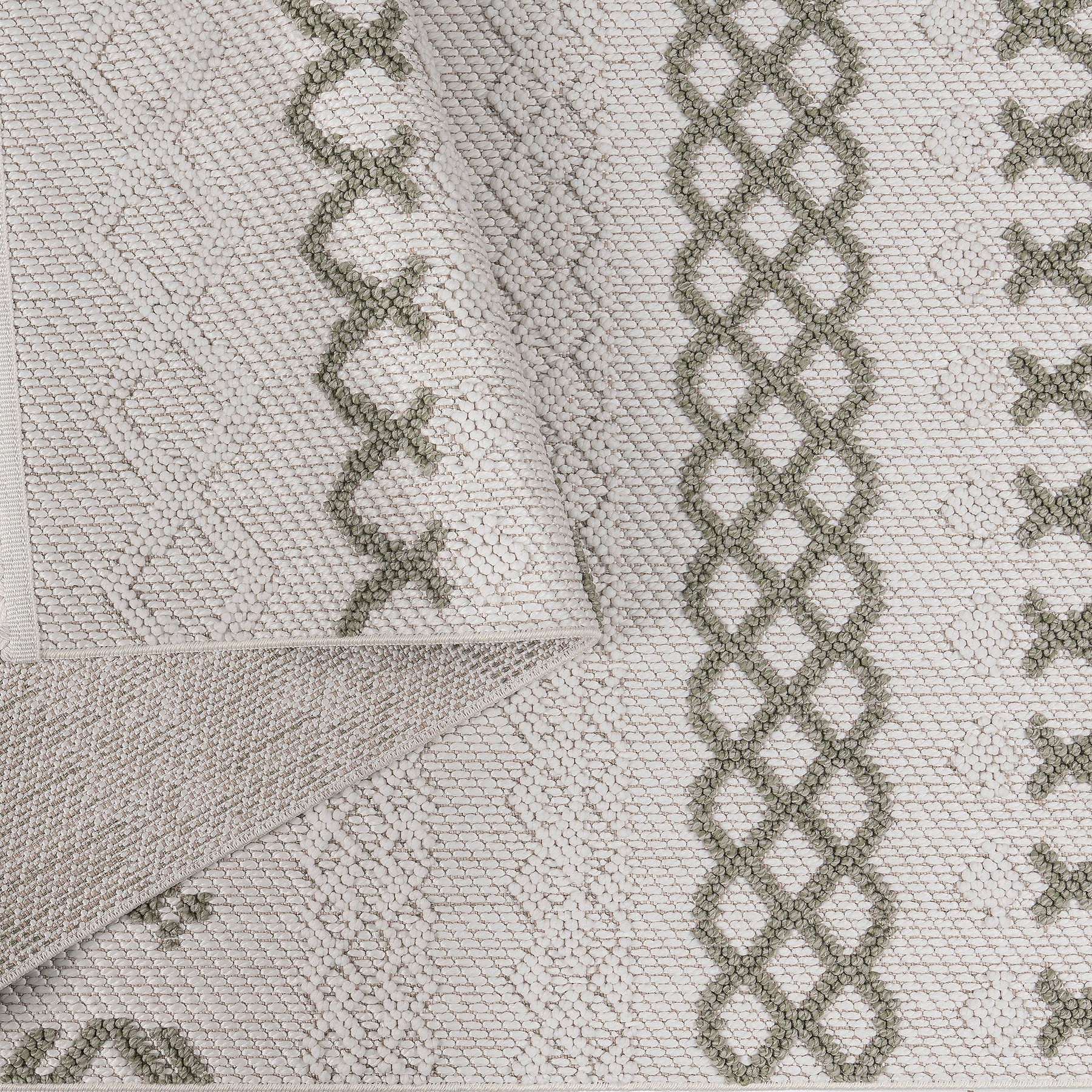 Norcross Flat and Loop Design Tassled Rug from Roseland Furniture