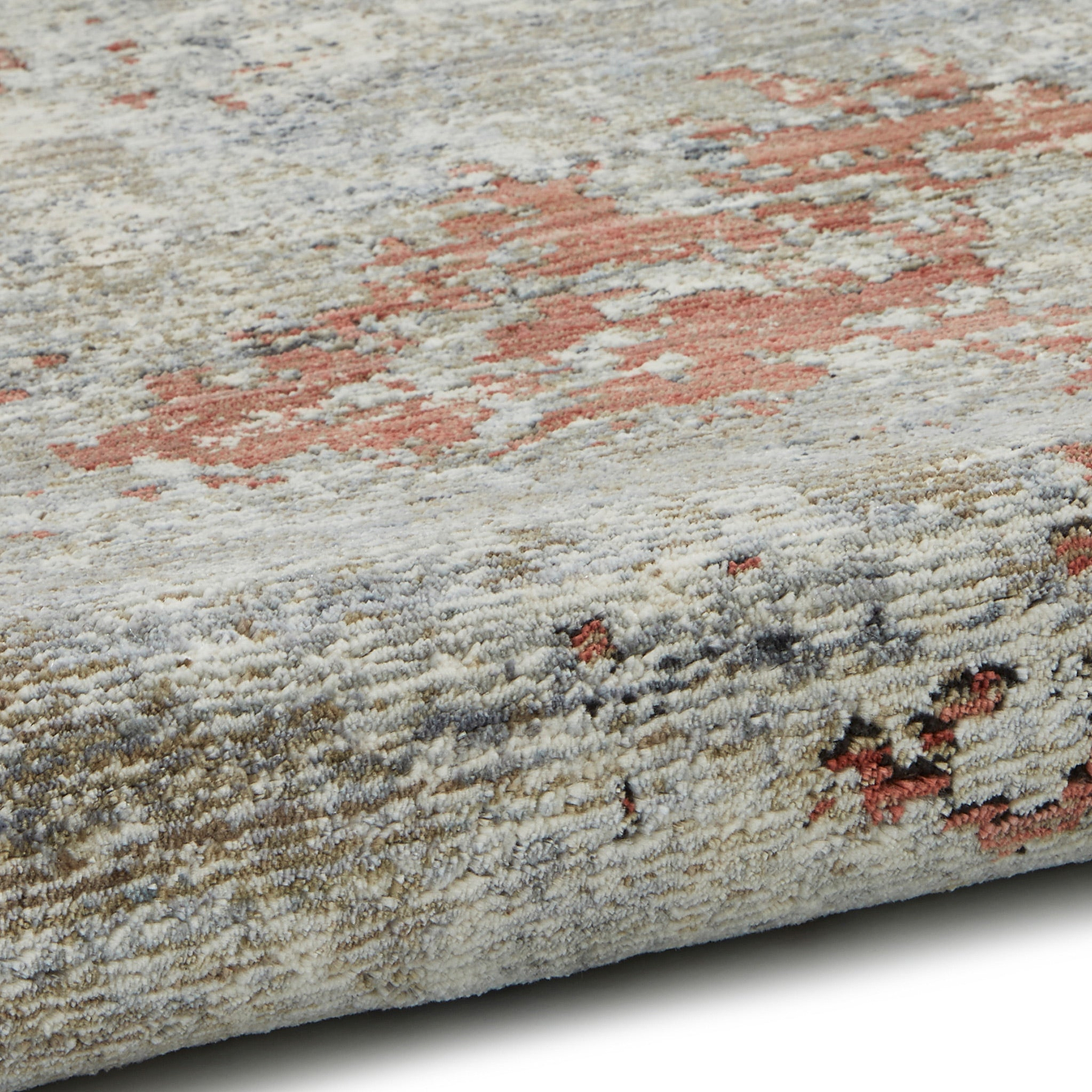 Thea Distressed Terracotta Antique Rug