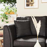 Oakley-faux-leather-3-seater-sofa-charcoal from Roseland Furniture
