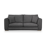 Oakley-faux-leather-3-seater-sofa-charcoal from Roseland Furniture