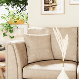 Oakley-faux-leather-3-seater-sofa-mink from Roseland Furniture