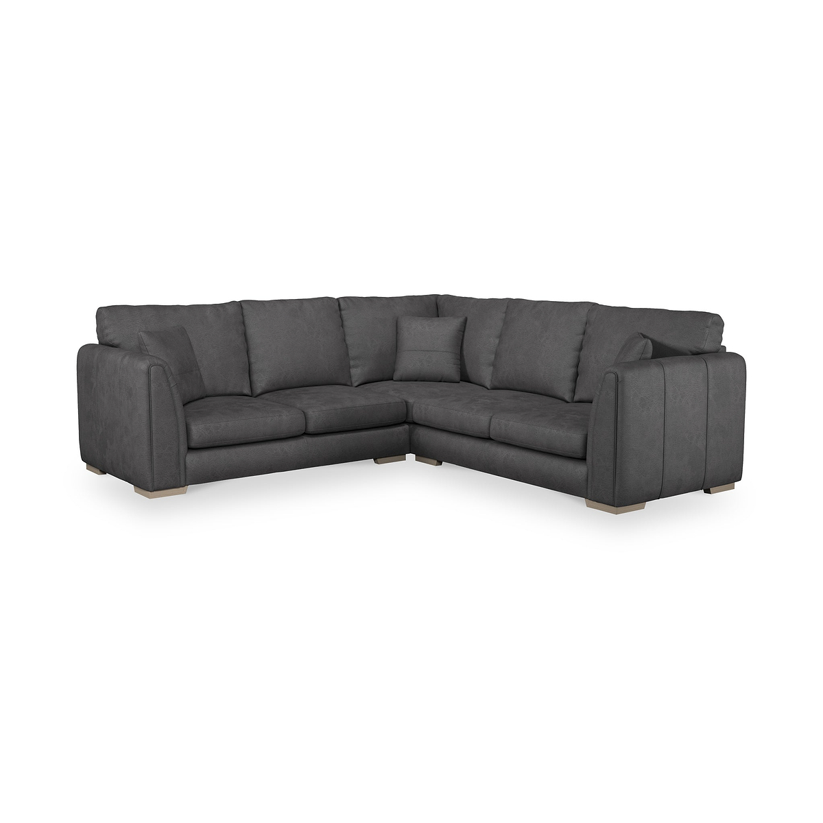 Oakley-faux-leather-2-corner-2-sofa-charcoal from Roseland Furniture