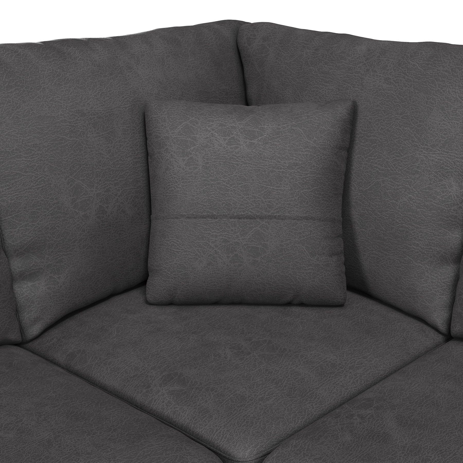 Oakley-faux-leather-2-corner-2-sofa-charcoal from Roseland Furniture