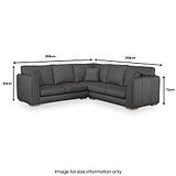 Oakley-faux-leather-2-corner-2-sofa-charcoal from Roseland Furniture