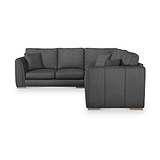 Oakley-faux-leather-2-corner-2-sofa-charcoal from Roseland Furniture