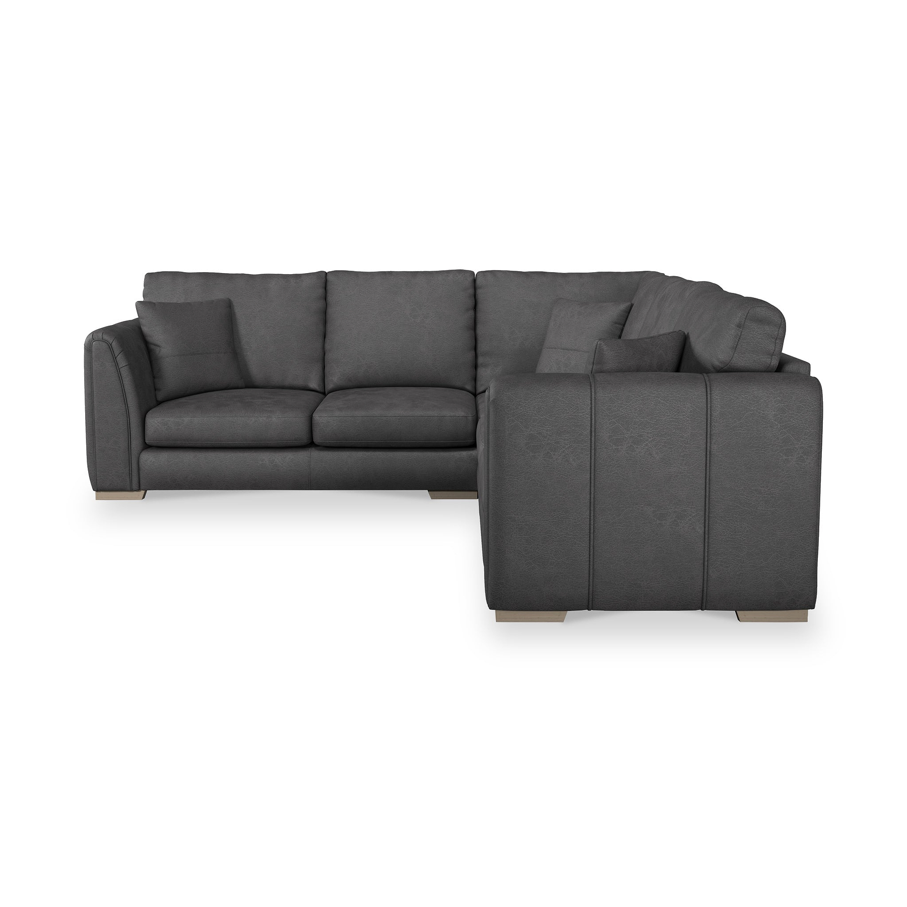 Oakley-faux-leather-2-corner-2-sofa-charcoal from Roseland Furniture