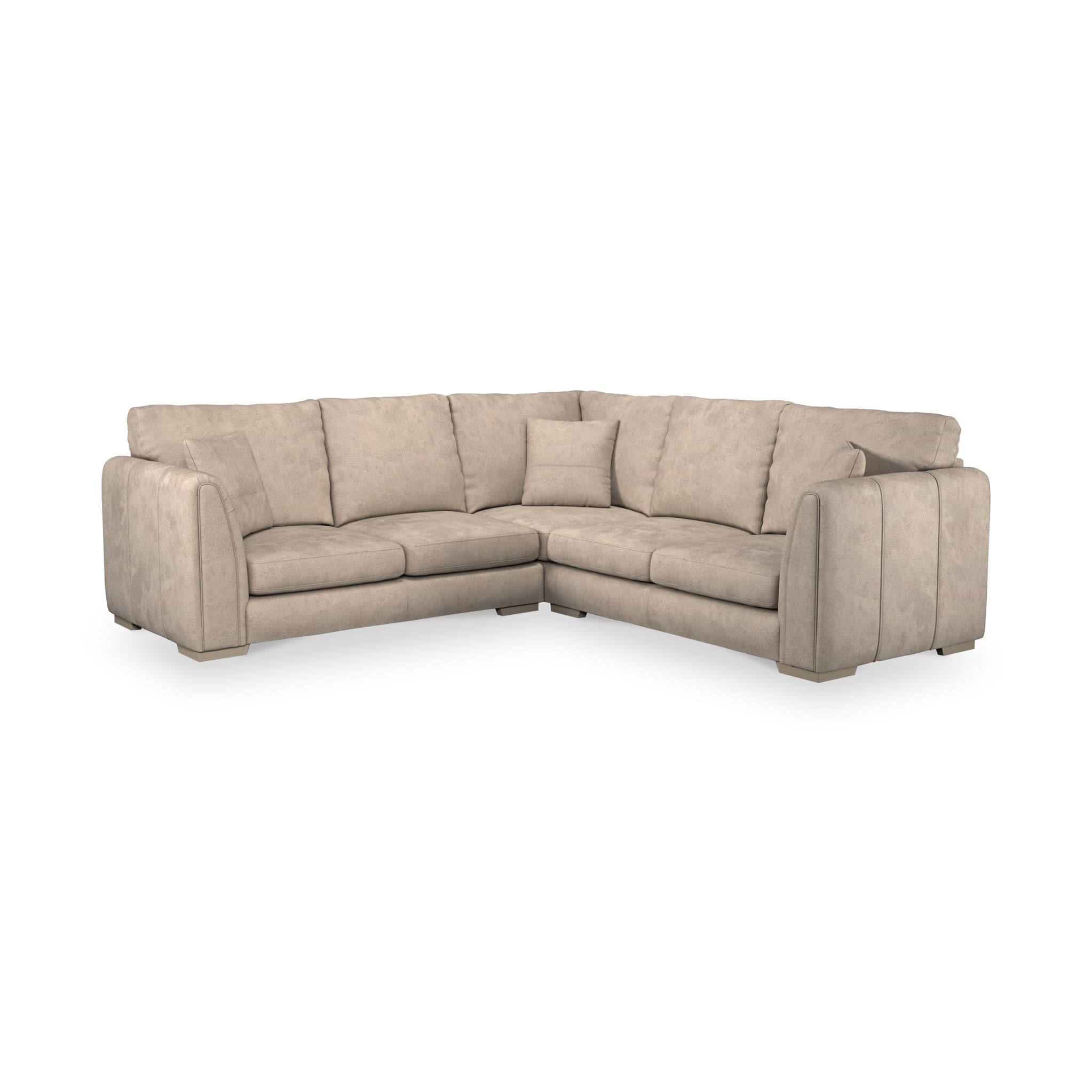 Oakley-faux-leather-2-corner-2-sofa-mink from Roseland Furniture